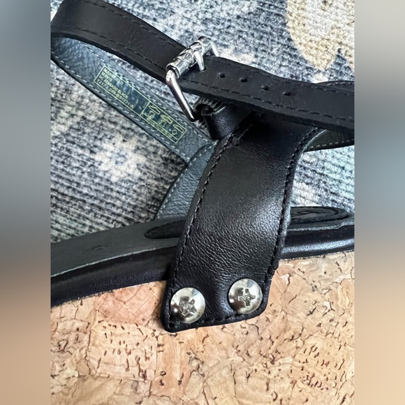 Bussola Mansfield Mavis Black Leather and Cork Platform Sandal - Picture 8 of 10